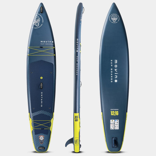 SUP-Board Movino ONTARIO Touring 12'16'' (bleu marine-citron vert) 